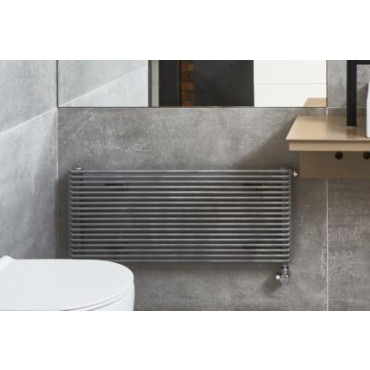 HushLab Fat Horizontal grzejnik horyzontalny pojedynczy 345x1800 998W, biały - 729483_O1