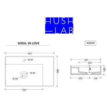 HushLab IN LOVE 65 umywalka 65X40 - 739608_T1