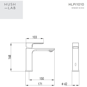 HushLab Piatto Bateria umywalkowa jednootworowa Chrom - 794645_T1