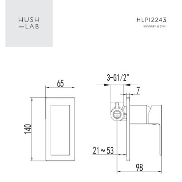HushLab Piatto Bateria prysznicowa podtynkowa Chrom - 794652_T1