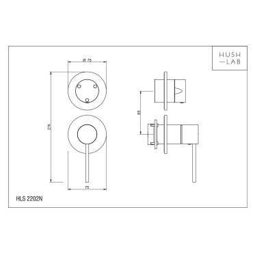 HushLab Siena Bateria wannowo-prysznicowa podtynkowa 3 odbiorniki, element zewnętrzny Nikiel szczotkowany - 833503_T1