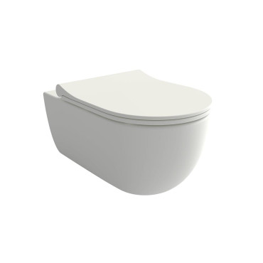 Hushlab Colori d' Italia Miska WC wisząca w zestawie z deską wolnoopadającą 54x36 biały mat - 858420_O1