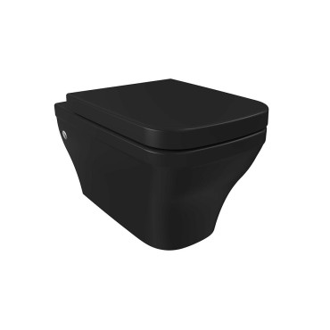 Hushlab Colori d' Italia Miska WC wisząca w zestawie z deską wolnoopadającą 54x34 czarny mat - 858439_O1