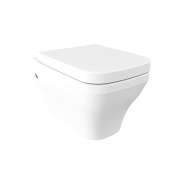 Hushlab Colori d' Italia Miska WC wisząca w zestawie z deską wolnoopadając 54x34 biały mat - 858929_O1